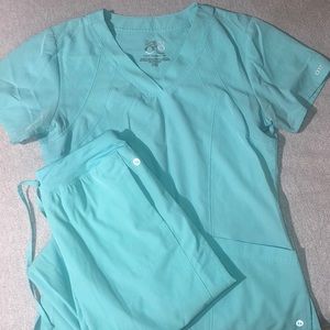 Mint green scrub set